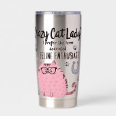 Crazy Cat Lady? Funny Cat Lover Gift  保温保冷タンブラー (背面)