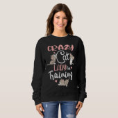 Crazy Cat Lady in Training Women Girls Kitty Cats スウェットシャツ (正面フル)