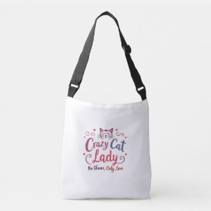 Crazy Cat Lady – No Shame, Only Love! ショルダーバッグ クロスボディバッグ