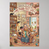 Crazy Cat Lady Poster - Cat Digital Art Wall Print ポスター (正面)