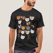 Crazy Cat Lady Shirt Cute Cat Pattern Caturday Tee Tシャツ (正面)
