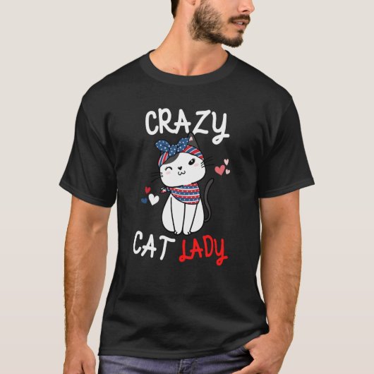 Crazy Cat Lady Women Animal Mother's Day Tシャツ (正面)