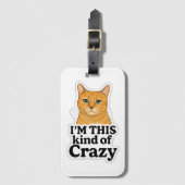 - “Crazy Cat Luggage Clip- Orange Kitty D ラゲッジタグ (正面縦)