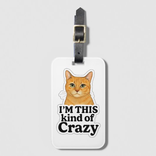 - “Crazy Cat Luggage Clip- Orange Kitty D ラゲッジタグ (正面縦)