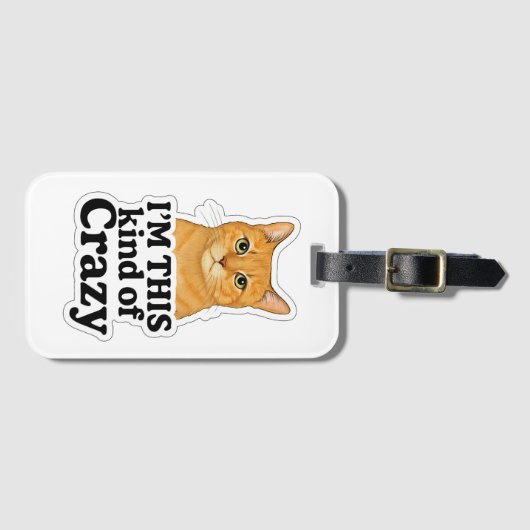 - “Crazy Cat Luggage Clip- Orange Kitty D ラゲッジタグ (正面横)