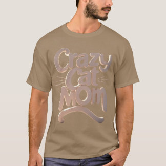 Crazy Cat Mom family Tシャツ