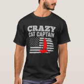 Crazy Catamaran Captain Sailing Sailor 5 Tシャツ (正面)