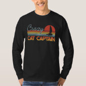 Crazy Catamaran Captain Sailing Sailor Tシャツ (正面)