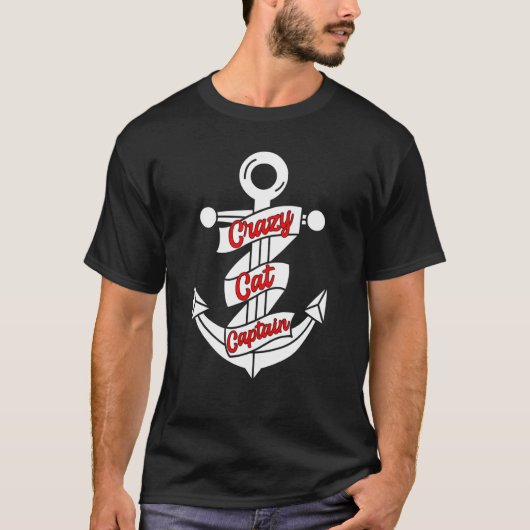 Crazy Catamaran Captain Sailing Sailor Tシャツ (正面)