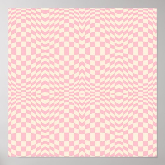 Crazy Checkerboard Design ポスター (正面)