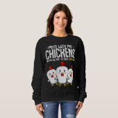 Crazy Chicken Lady idea スウェットシャツ (正面フル)