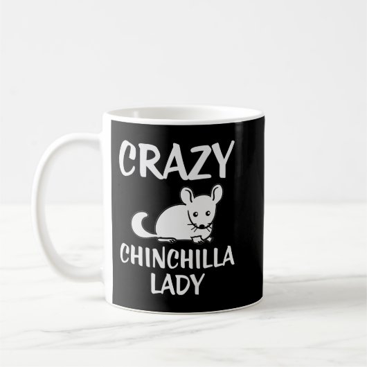 Crazy Chinchilla Lady Lover Premium コーヒーマグカップ (左)
