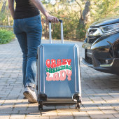 Crazy Christmas Lady Retro Holiday Funny Festive シール (スーツケースインサイチュ)