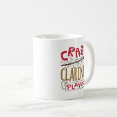 Crazy Clarinet Player Clarinetist コーヒーマグカップ (正面右)