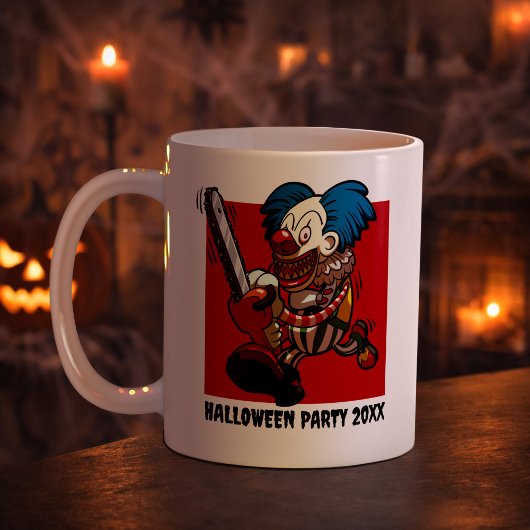 Crazy Clown Add The Year Halloween Party Cartoon コーヒーマグカップ