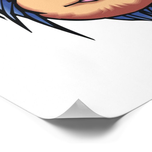 crazy cool monkey face ポスター (角)