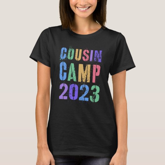 Crazy COUSIN CAMP Grandma Grandpa Sleepaway Summer Tシャツ (正面)