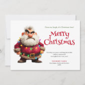 Crazy cranky Santa digital Christmas greeting card シーズンカード (正面)