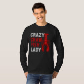 Crazy Crawfish Lady Crayfish Tシャツ (正面フル)