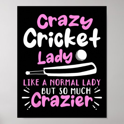 Crazy Cricket Lady Like A Normal Lady But So Much  ポスター (正面)