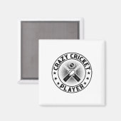 Crazy Cricket Player - Cricketing Cricket Player 1 マグネット (正面/裏面)