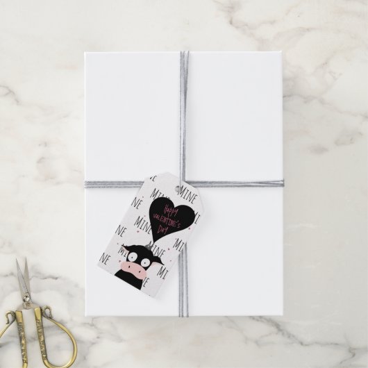 Crazy Cute “Only Moooooo!” Cow Pun  ギフトタグ (より糸付き)