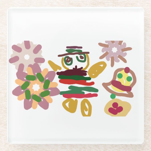 Crazy dance gingerbread   ガラスコースター (正面)