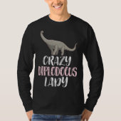 Crazy Diplodocus Lady  Dinosaur Tシャツ (正面)
