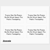 Crazy Dumb Trump Has No Peace Hankamer Artjunkhaus 長方形シール (シート)