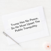 Crazy Dumb Trump Has No Peace Hankamer Artjunkhaus 長方形シール (封筒)