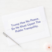 Crazy Dumb Trump Has No Peace Hankamer Artjunkhaus 長方形シール (封筒)