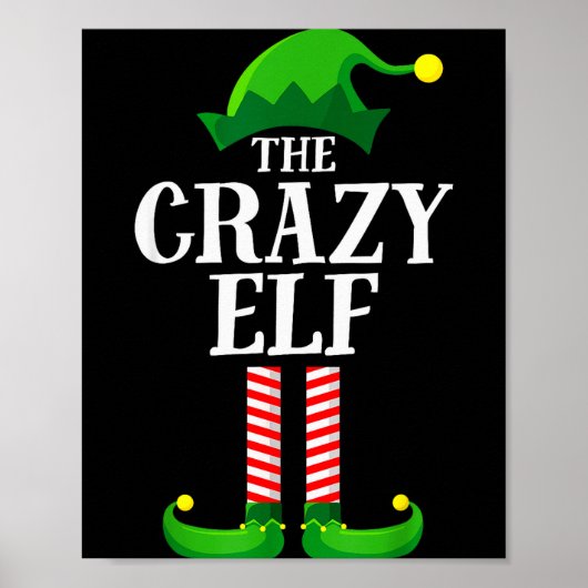 Crazy Elf Matching Family Group Christmas Party Py ポスター (正面)