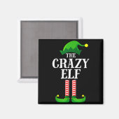 Crazy Elf Matching Family Group Christmas Party Py マグネット (正面/裏面)