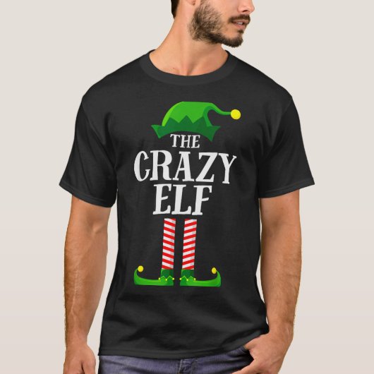 Crazy Elf Matching Family Group Christmas Party Py Tシャツ (正面)