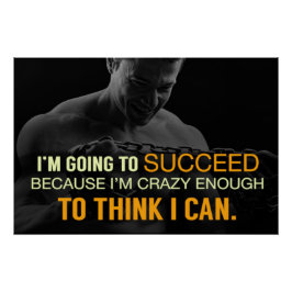 Crazy Enough Motivational Poster ポスター