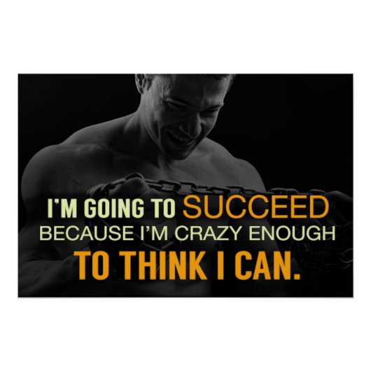 Crazy Enough Motivational Poster ポスター (正面)