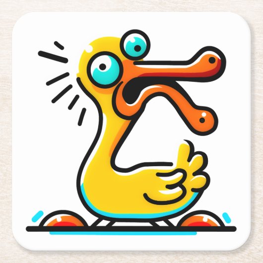 Crazy Ente  スクエアペーパーコースター (正面)