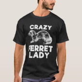 Crazy Ferret Lady   Animal  Kid Tシャツ (正面)