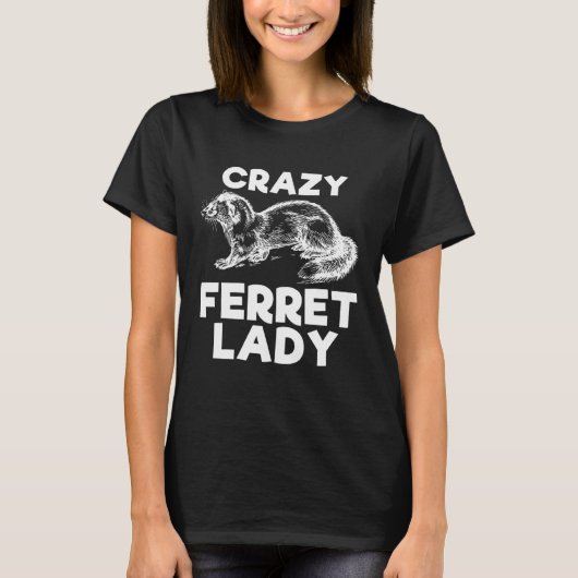Crazy Ferret Lady   Animal  Kid Tシャツ (正面)