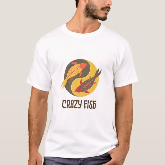 crazy fish art  tシャツ (正面)