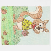 Crazy for Nuts フリースブランケット (正面(横))