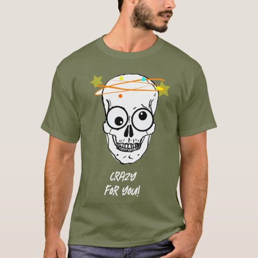 CRAZY FOR YOU, 編集可能 Tシャツ (正面)