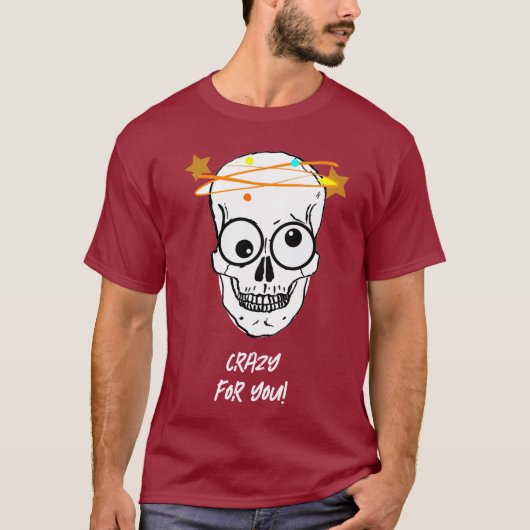 CRAZY FOR YOU, 編集可能 Tシャツ (正面)