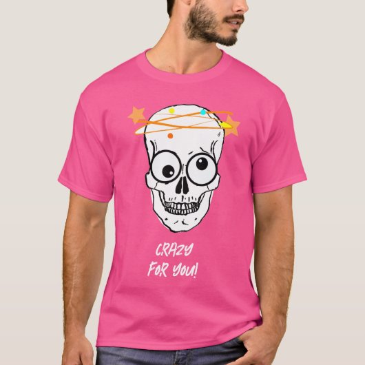 CRAZY FOR YOU, 編集可能 Tシャツ (正面)