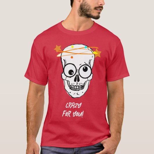 CRAZY FOR YOU, 編集可能 Tシャツ (正面)