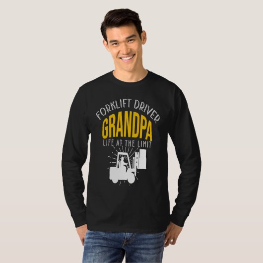Crazy Forklift Driver Grandpa Accessories Tシャツ (正面フル)