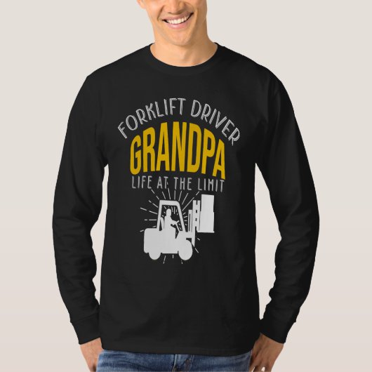 Crazy Forklift Driver Grandpa Accessories Tシャツ (正面)