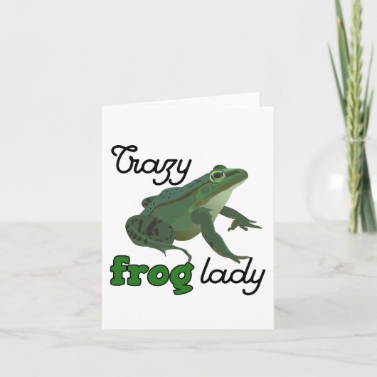 Crazy Frog Lady Frog lover gifts カード (正面)