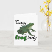 Crazy Frog Lady Frog lover gifts カード (黄色い花)