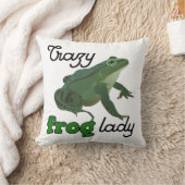 Crazy Frog Lady Frog lover gifts クッション (ブランケット)